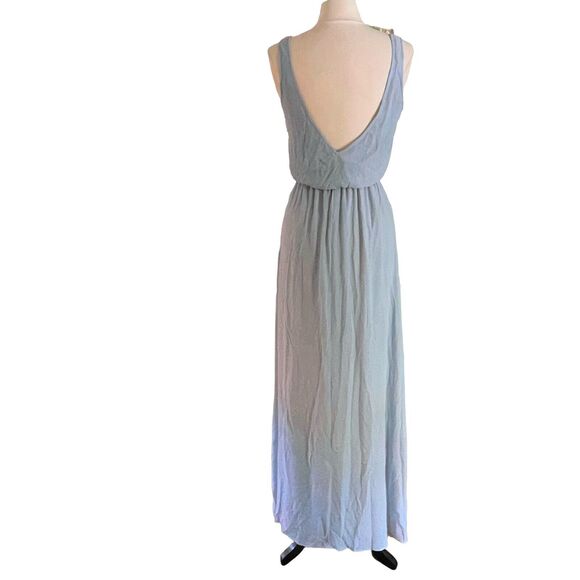 Show Me Your Mumu Kendall Sz S NEW Steel Blue SL24 Bridesmaid Lined Maxi Dress - Picture 4 of 9